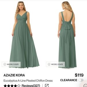Azazie Eucalyptus Kora Bridesmaid Dress